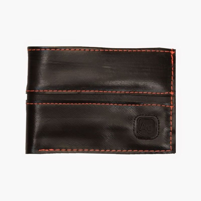 Alchemy Goods Recycled Franklin Wallet - Black/Floro Orange